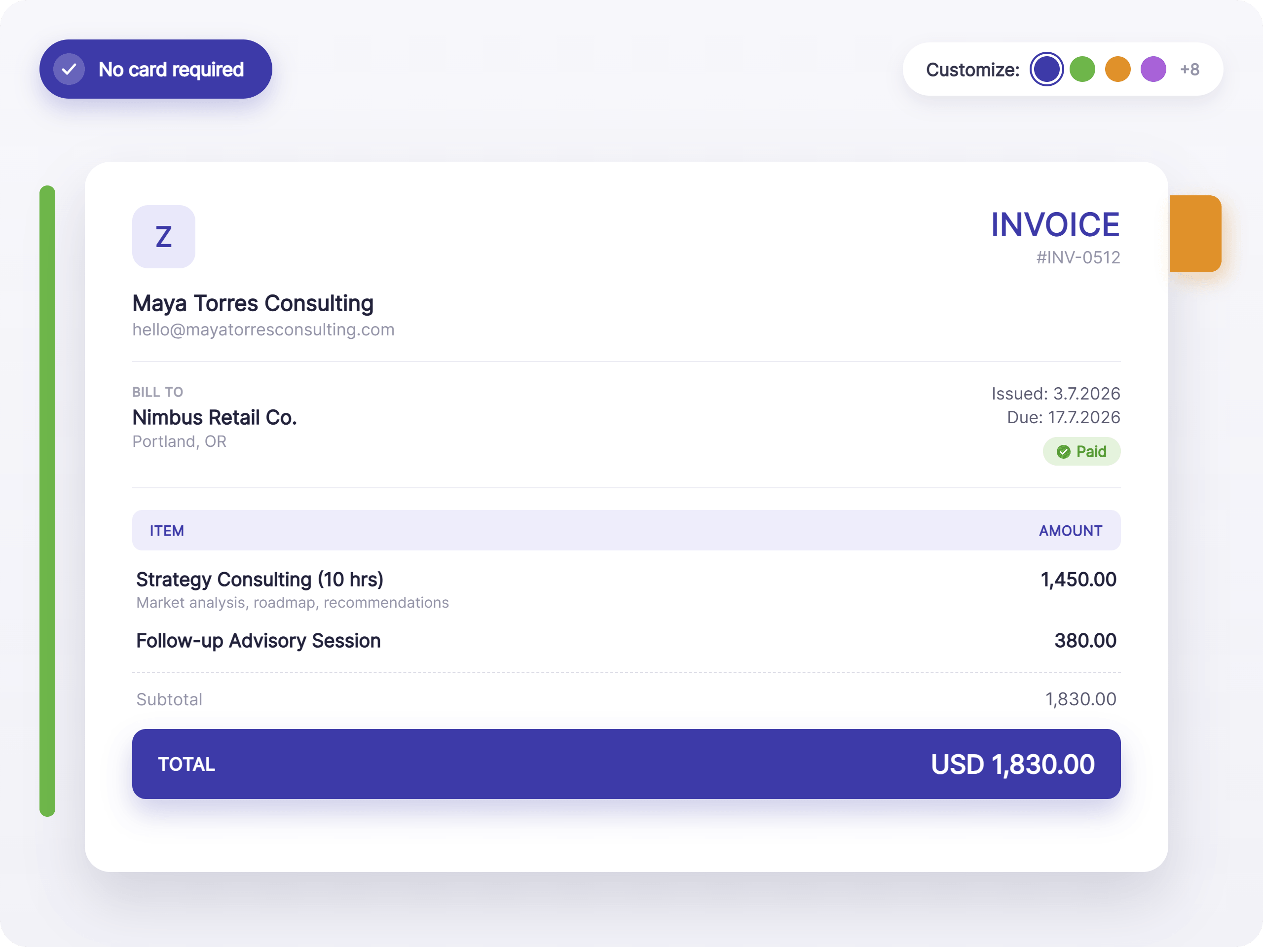 Send Invoices on the Go