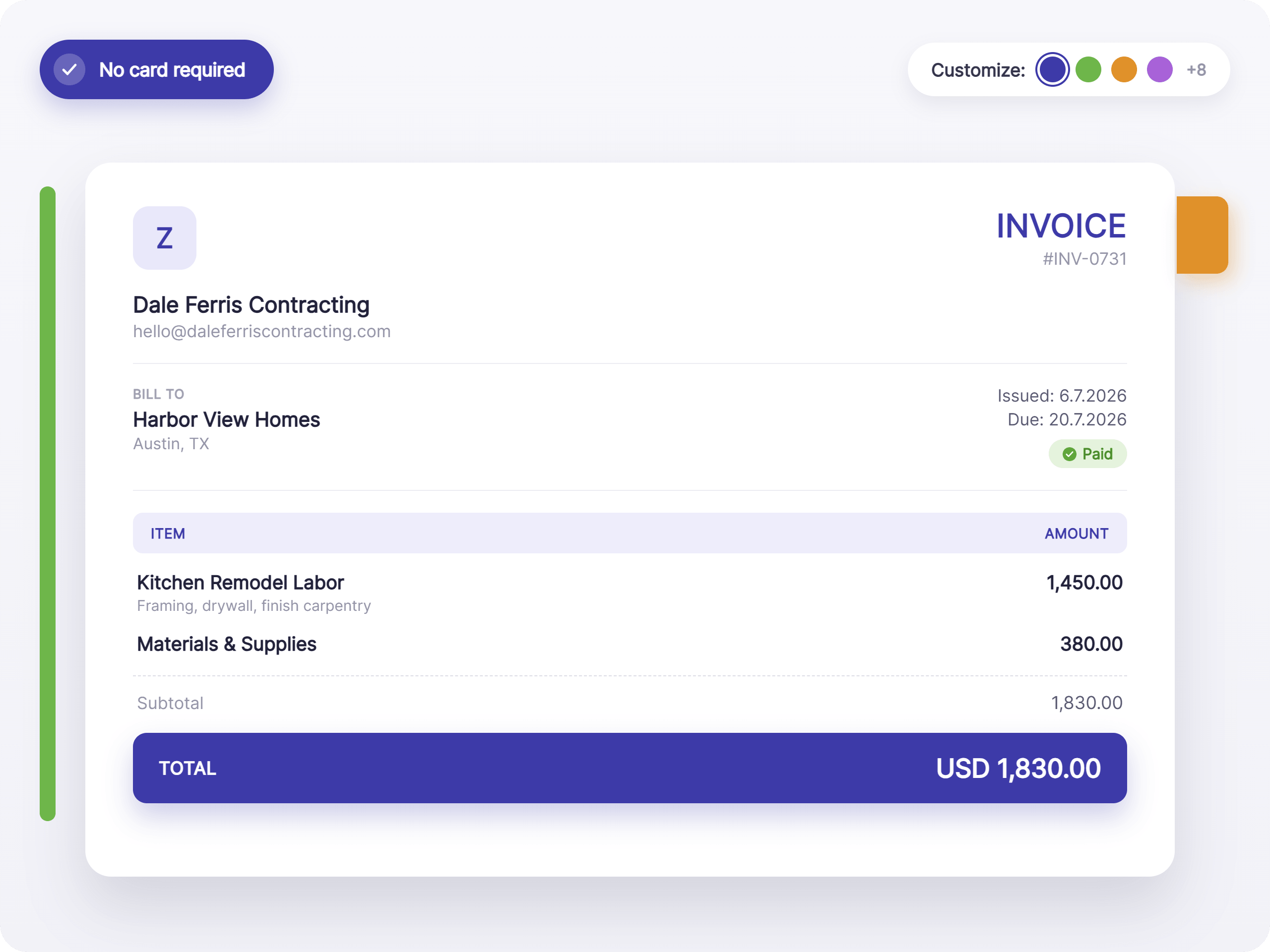 Send Invoices on the Go