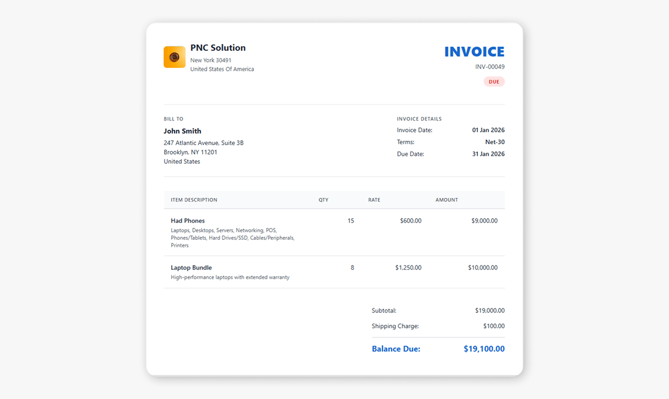 Send Invoices on the Go